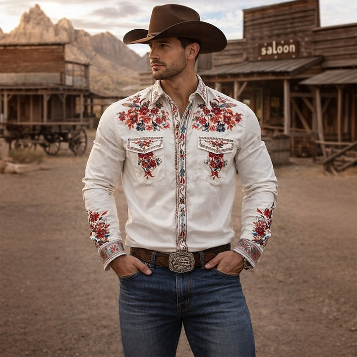 Clayton | Embroidered Western Shirt