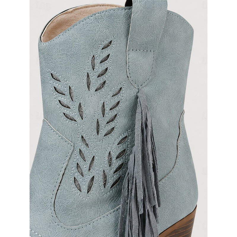 Sloane | Western Tassel Ankle Boots