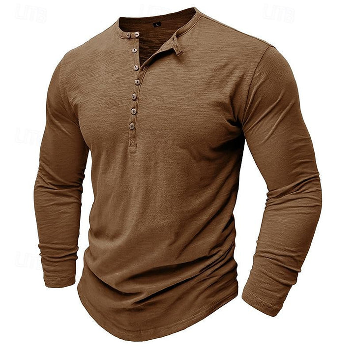 Nash | Classic Long-Sleeve Henley Shirt