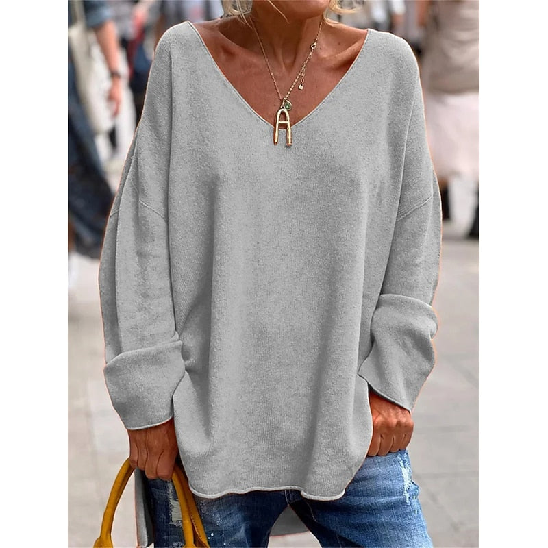 Aurelia | Relaxed V-Neck Pullover