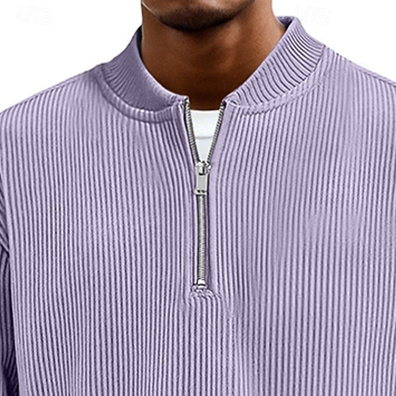 Corbin | Ribbed Quarter-Zip Pullover