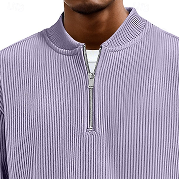 Corbin | Ribbed Quarter-Zip Pullover