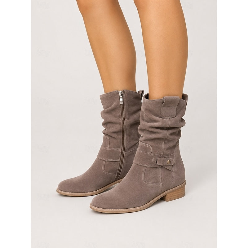 Josephine | Slouchy Block-Heel Ankle Boots