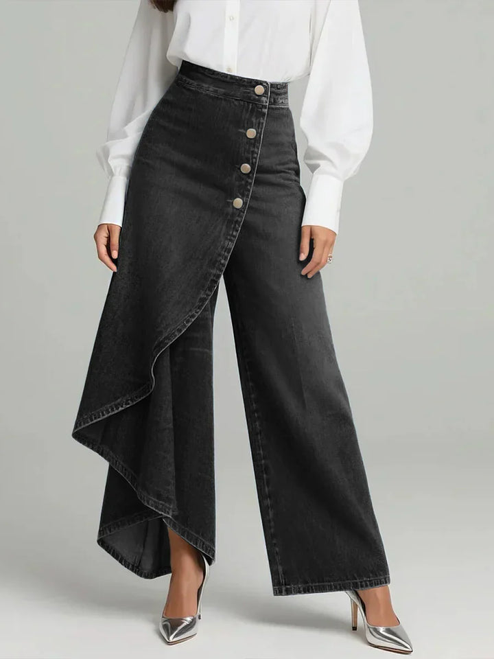 Morgan | Elegant High Waisted Wide-leg Pants