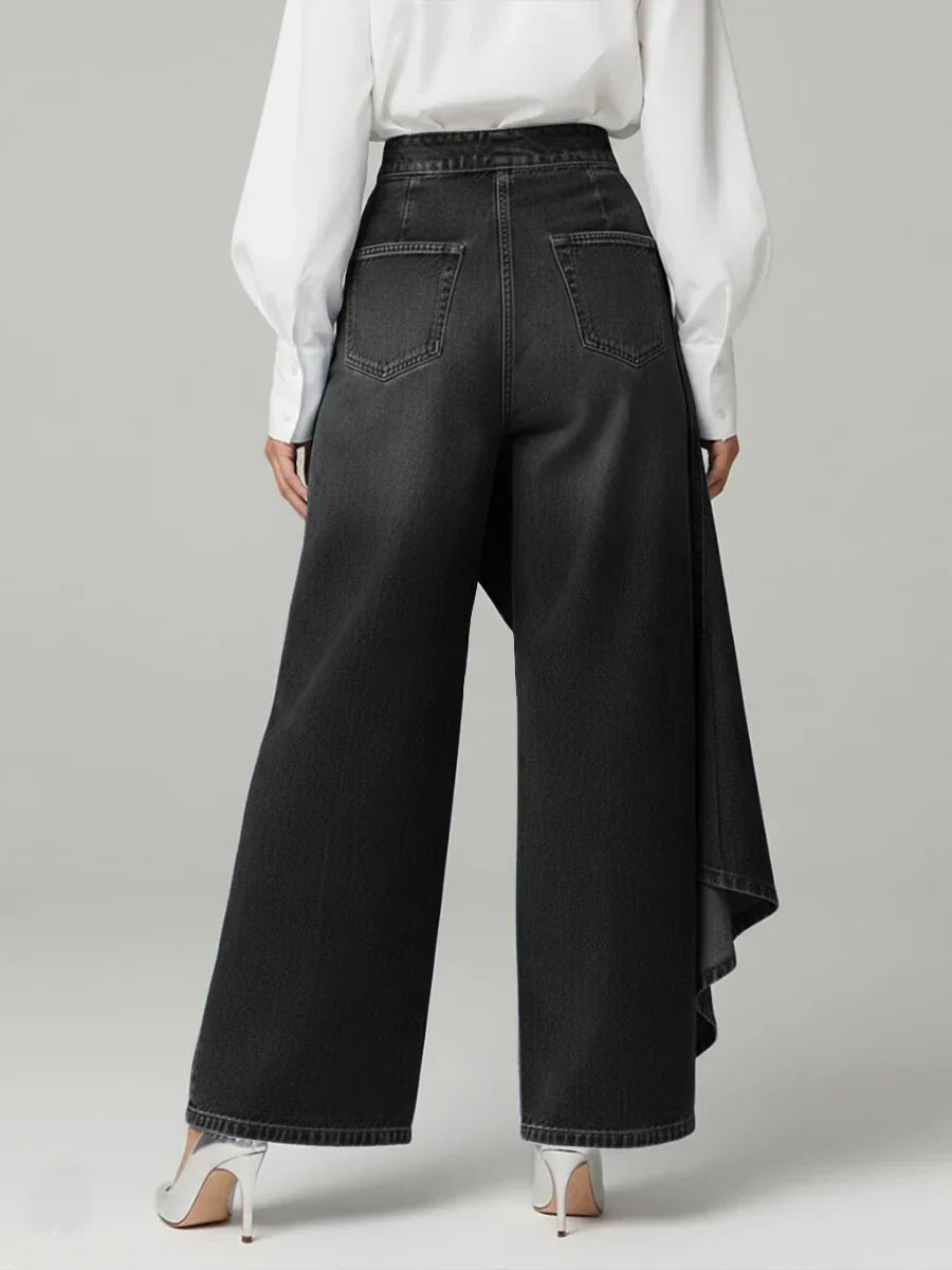 Morgan | Elegant High Waisted Wide-leg Pants