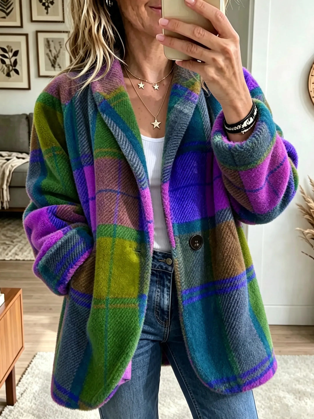 Marjorie | Checked Statement Jacket