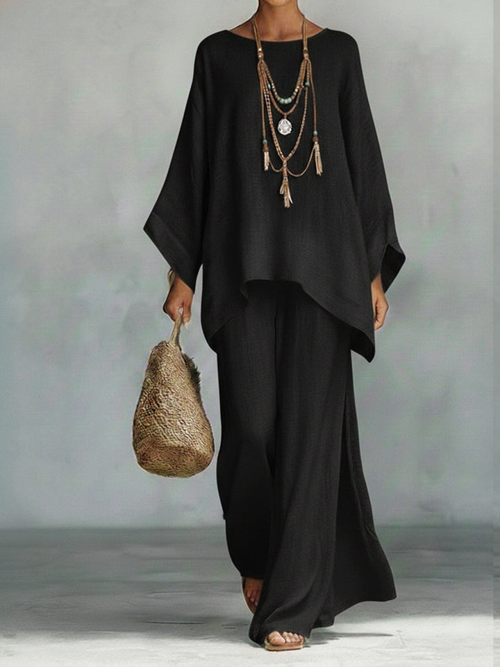 Jacqui | Elegant Wide Sleeve and Trouser Set