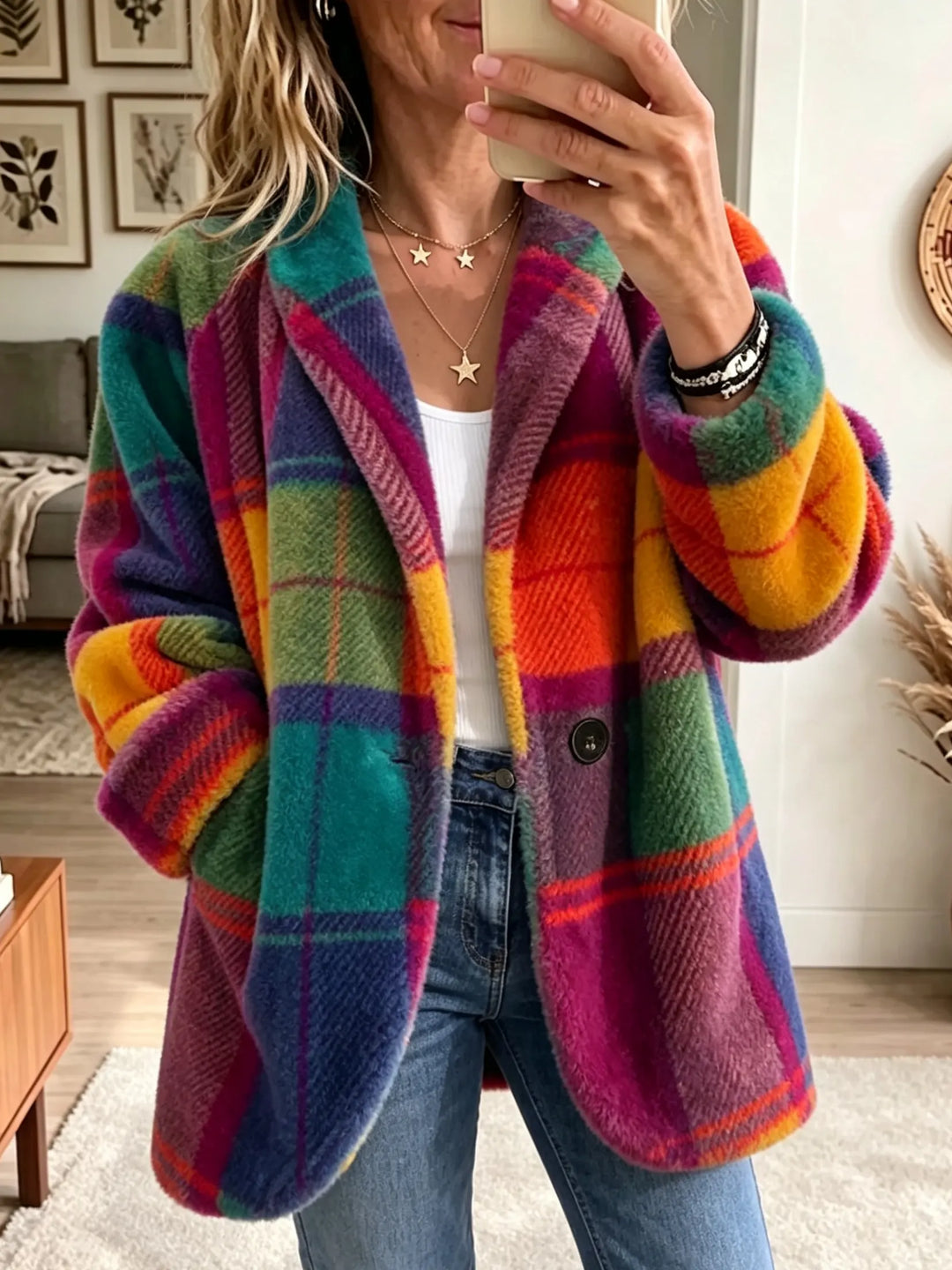 Marjorie | Checked Statement Jacket