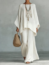 Jacqui | Elegant Wide Sleeve and Trouser Set
