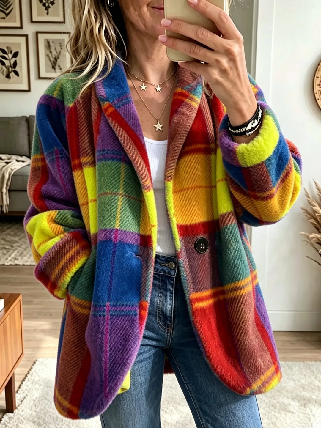 Marjorie | Checked Statement Jacket