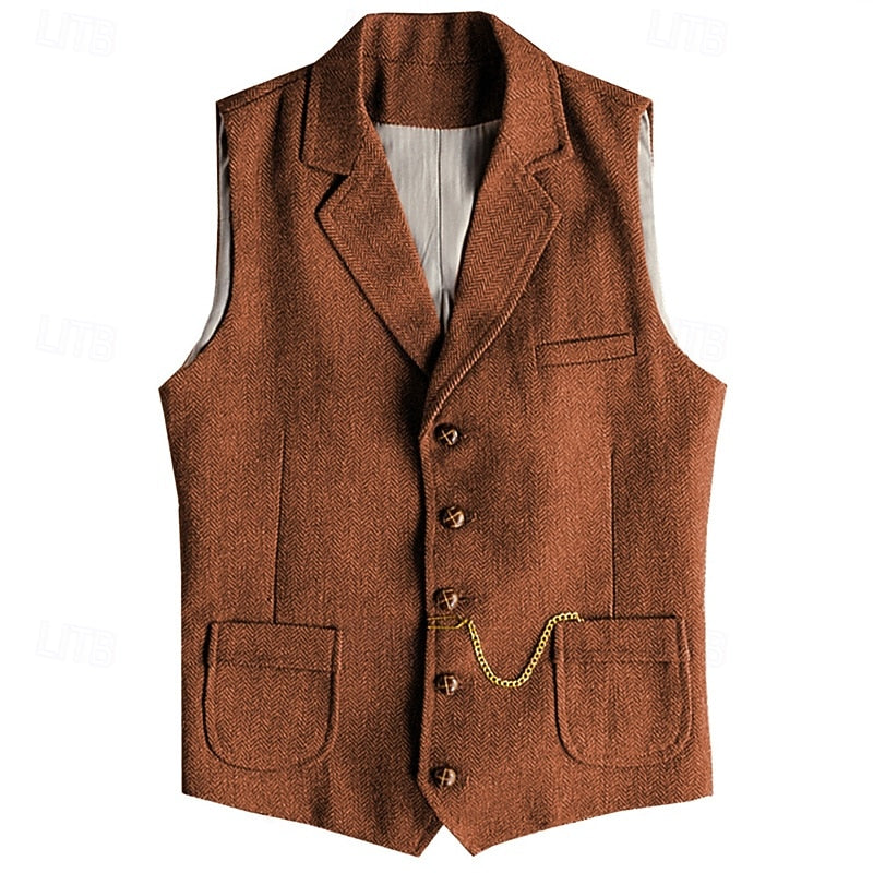 Ezra | Tailored Herringbone Waistcoat
