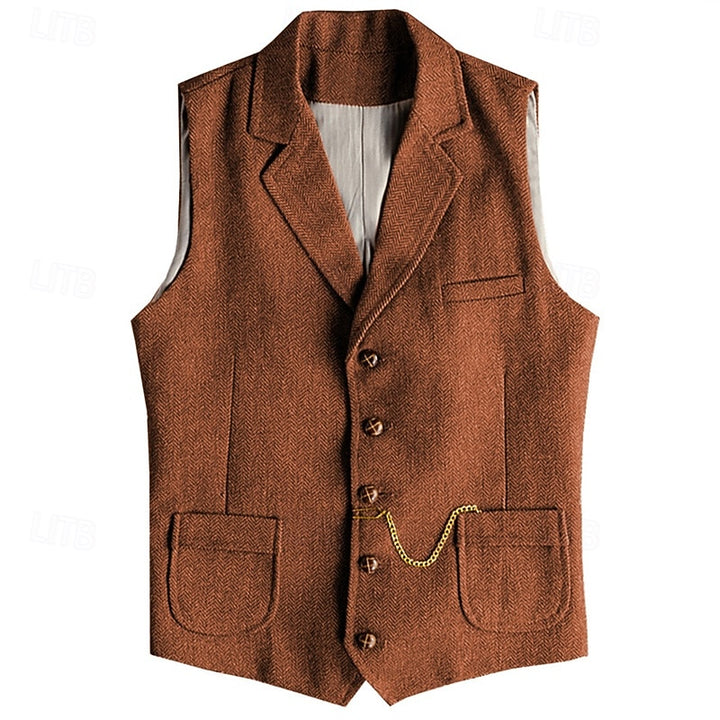 Ezra | Tailored Herringbone Waistcoat