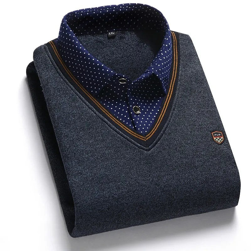 Rufus | Layered Mock-Collar Sweater