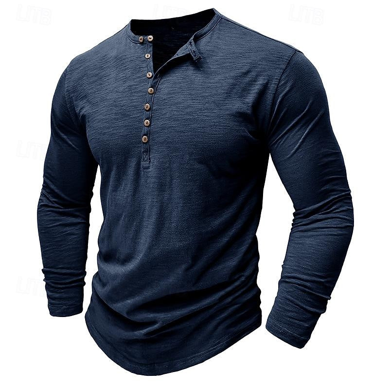 Nash | Classic Long-Sleeve Henley Shirt