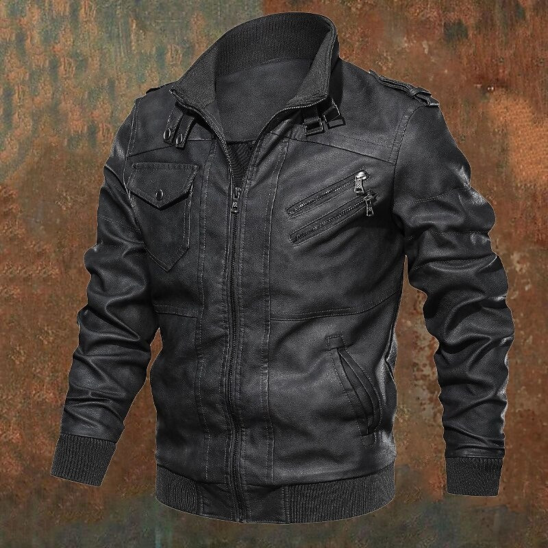 Flynn | Classic Stand-Collar Biker Jacket