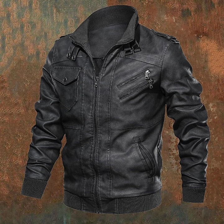 Flynn | Classic Stand-Collar Biker Jacket