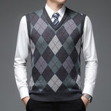 Sheldon | Argyle V-Neck Vest