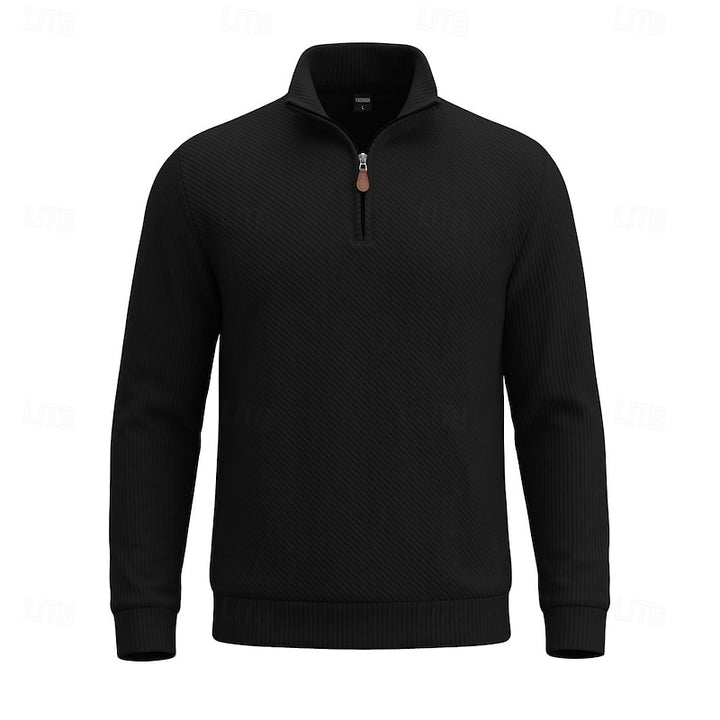 Grady | Textured Quarter-Zip Pullover
