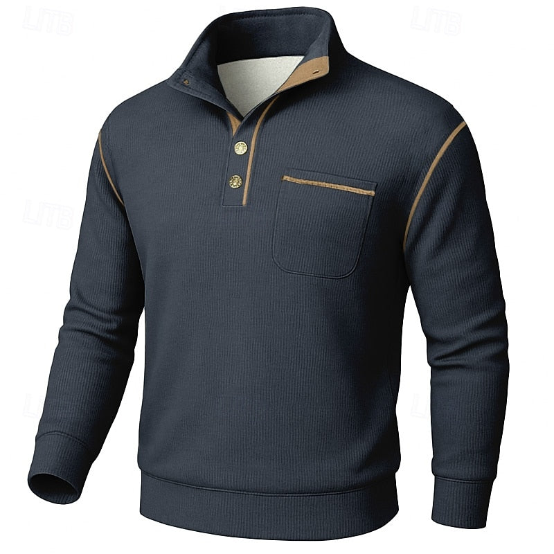 Cormac | Refined Stand-Collar Pullover