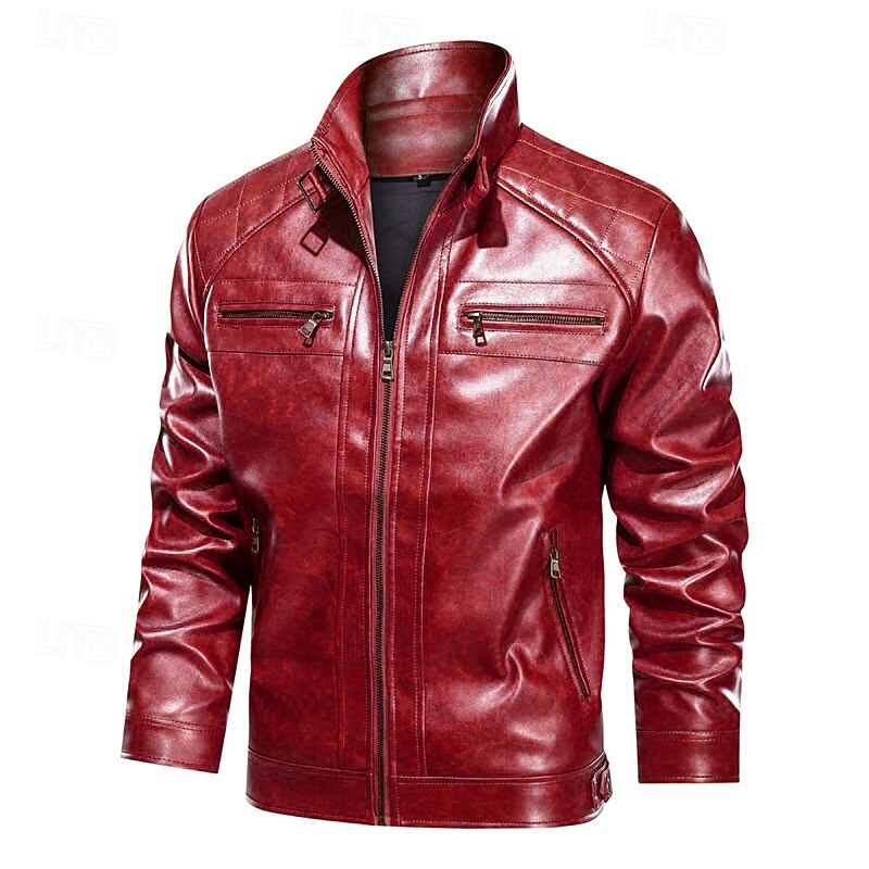 Leon | Classic Stand-Collar Biker Jacket