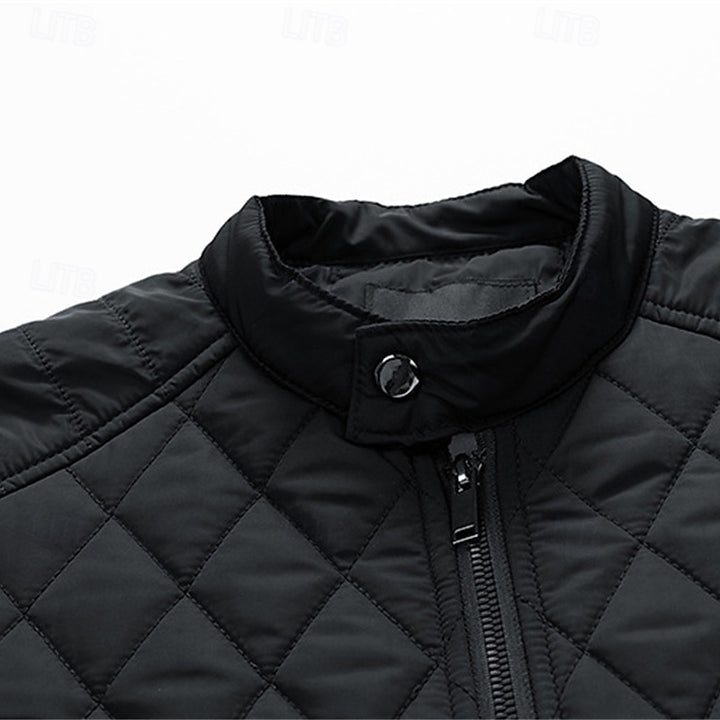 Carter | Diamond-Quilted Stand-Collar Jacket