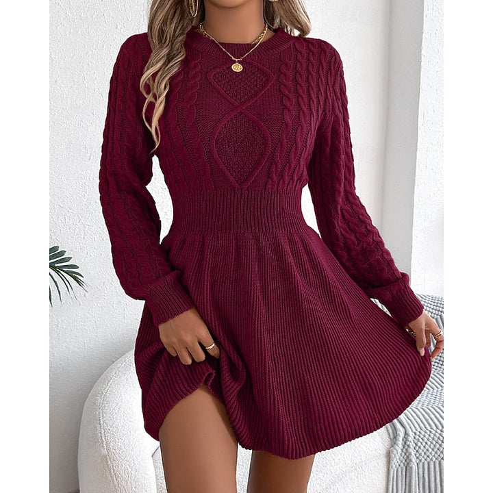 Harriet | Cable-Knit Christmas Sweater Dress