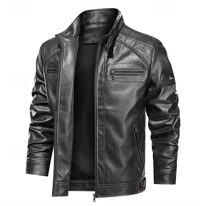 Leon | Classic Stand-Collar Biker Jacket