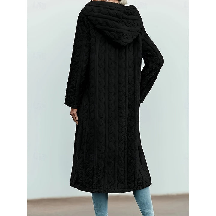 Marion | Longline Hooded Open-Front Coat