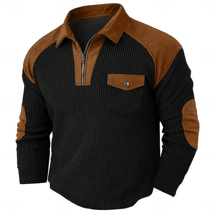 Rhett | Textured Quarter-Zip Pullover