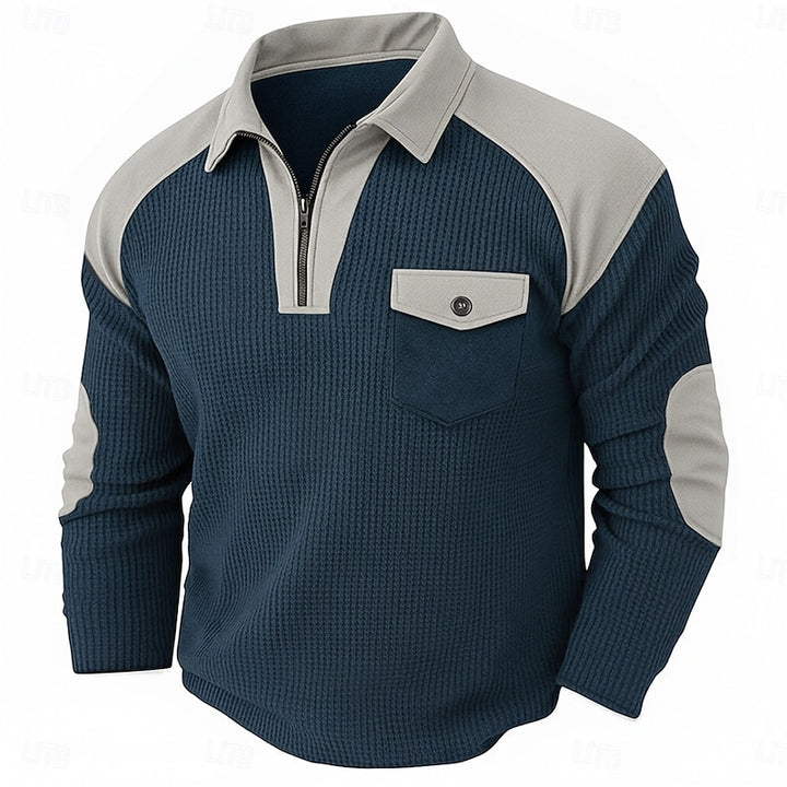 Rhett | Textured Quarter-Zip Pullover