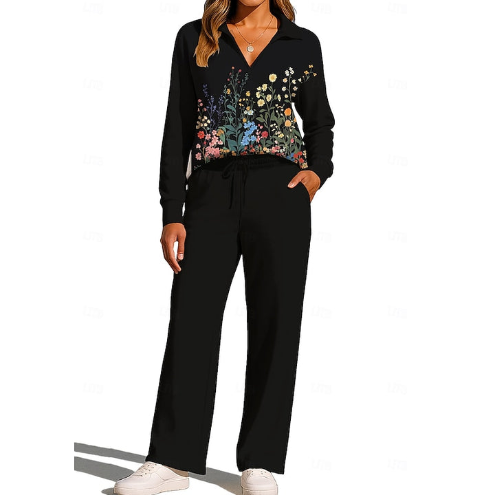 Joanna | Floral Collared Two-Piece Set