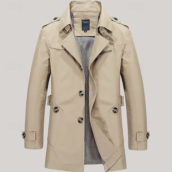 Caleb | Tailored Single-Breasted Trench Coat