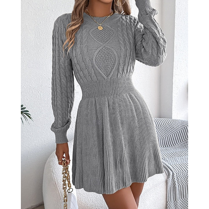 Harriet | Cable-Knit Christmas Sweater Dress