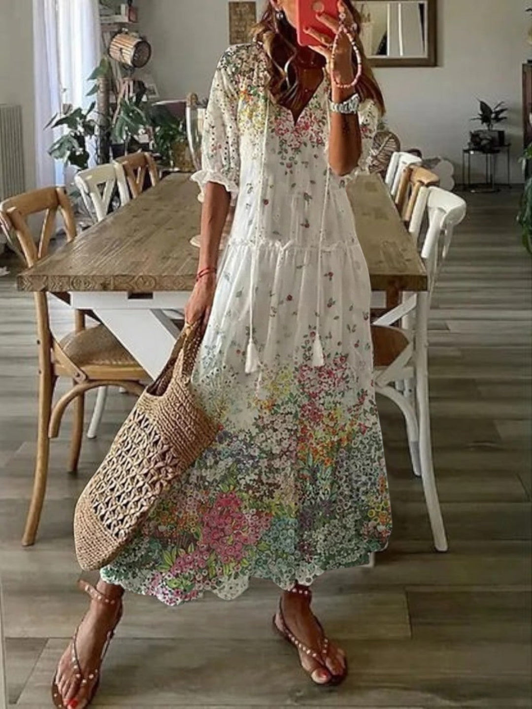 Poppy | Boho V-Neck Summer Dress