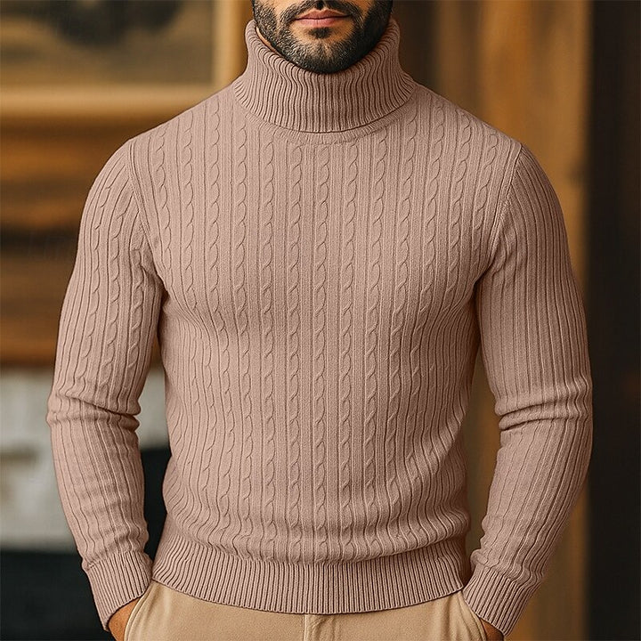 Hollis | Cable-Knit Roll Neck Jumper