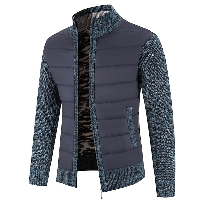 Gregory | Zip-Up Stand Collar Cardigan