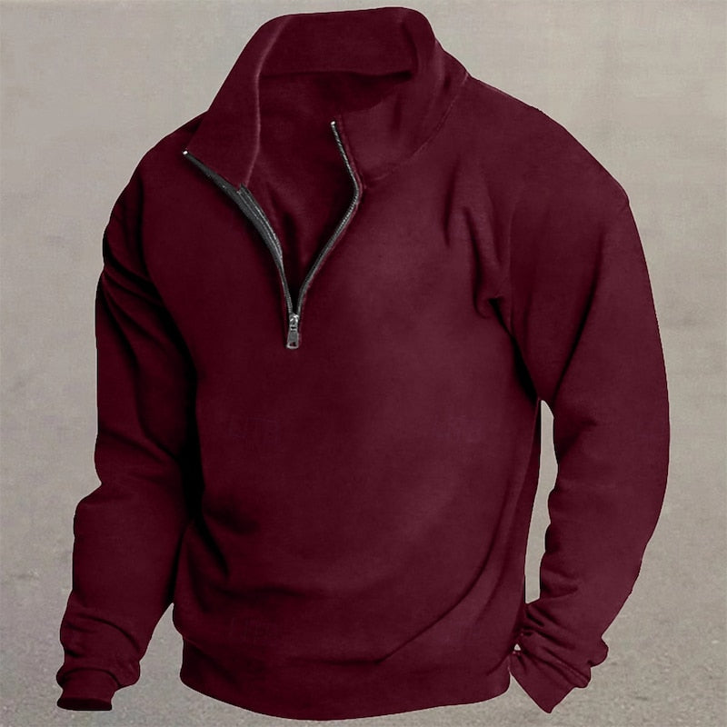 Grant | Standing-Collar Quarter-Zip Pullover