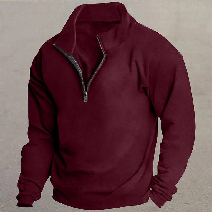 Grant | Standing-Collar Quarter-Zip Pullover