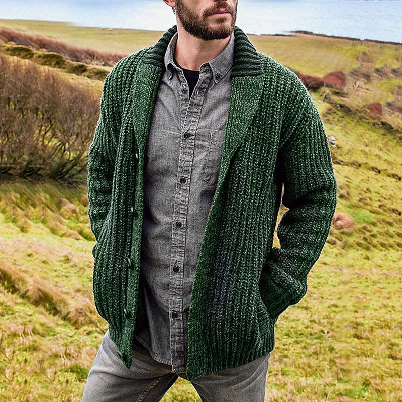 Wyatt | Shawl Collar Knit Cardigan