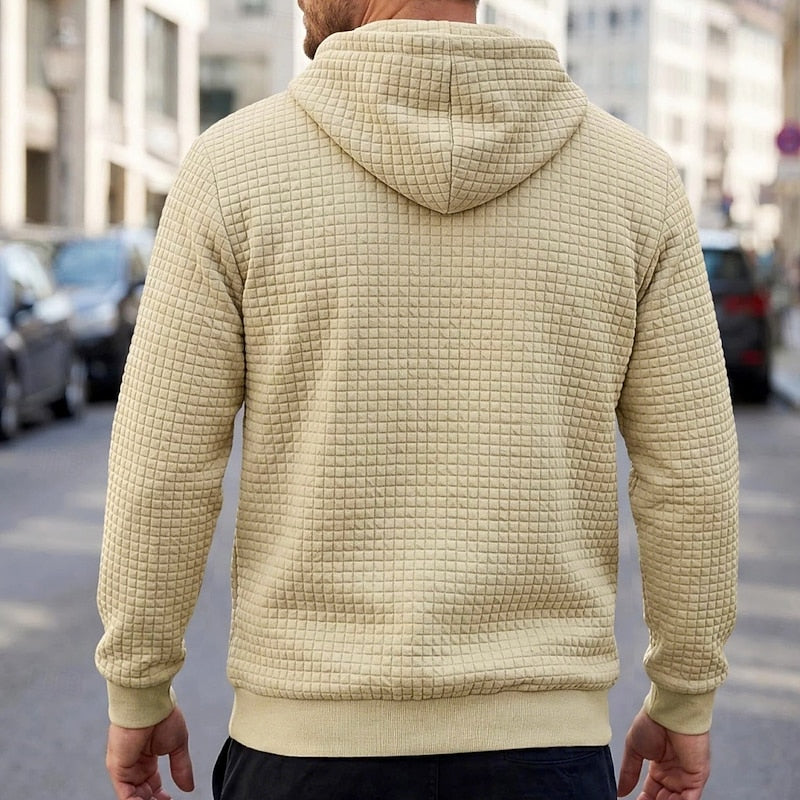 Merrick | Textured Hooded Pullover Hoodie