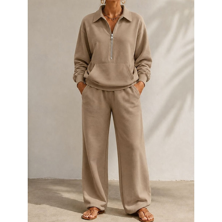 Beatrix | Relaxed Half-Zip Two-Piece Set