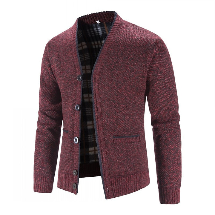 Hugh | Textured V-Neck Cardigan
