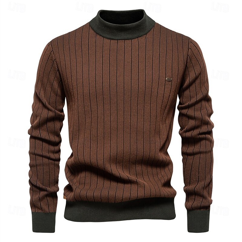Gareth | Textured Mock Neck Jumper