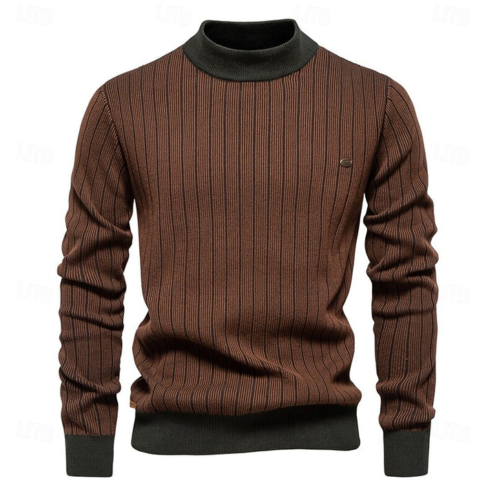 Gareth | Textured Mock Neck Jumper
