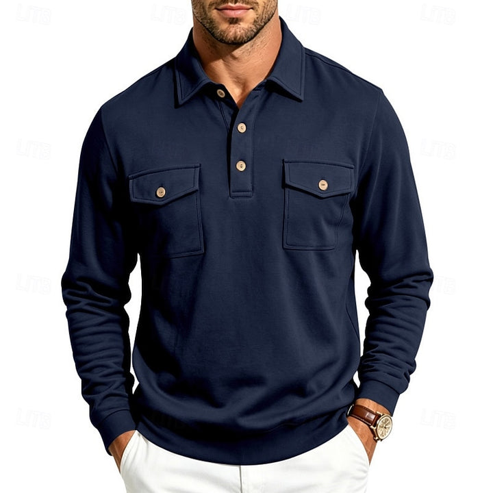 Garrett | Refined Long-Sleeve Polo Shirt