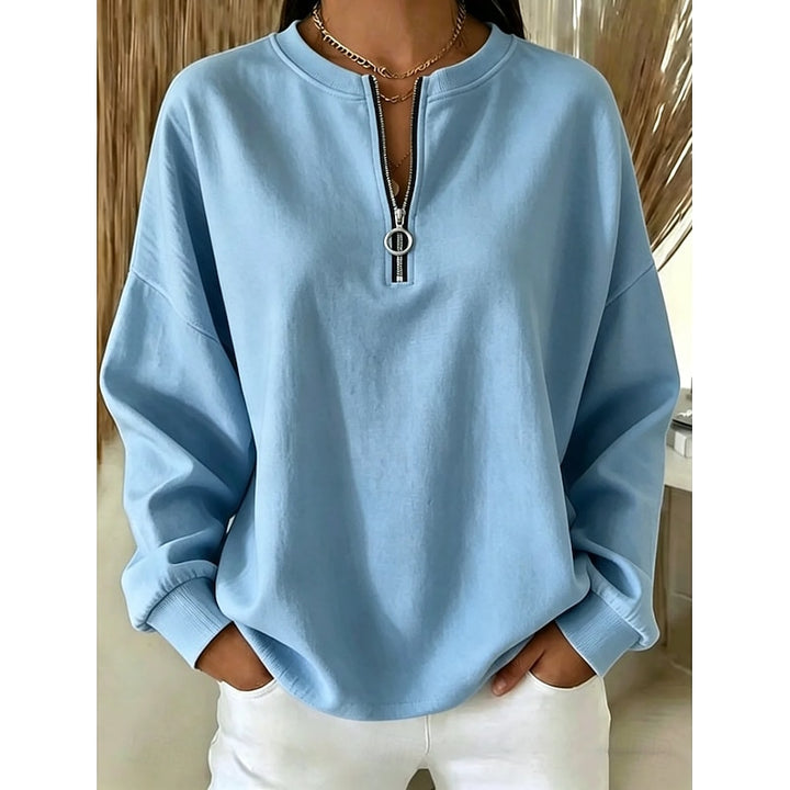Delphine | Relaxed Half-Zip Sweatshirt