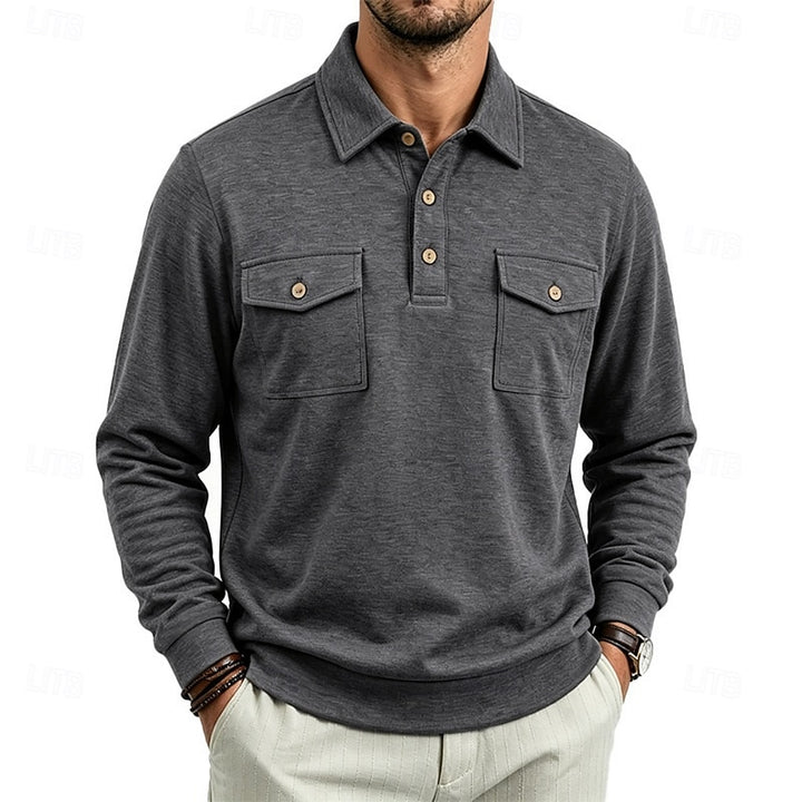 Garrett | Refined Long-Sleeve Polo Shirt