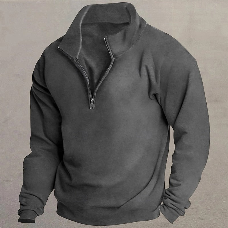 Grant | Standing-Collar Quarter-Zip Pullover