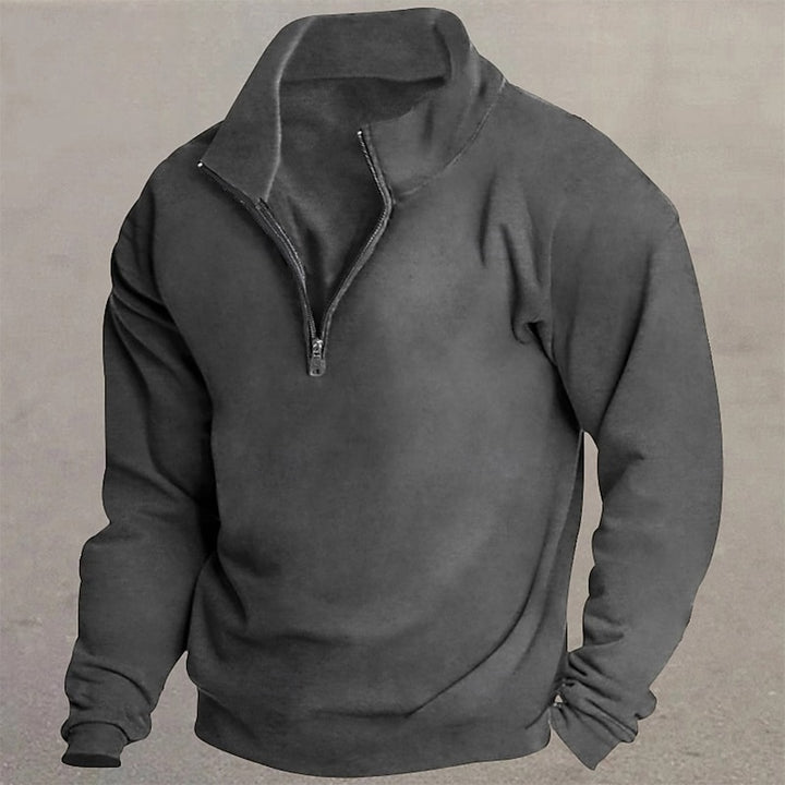 Grant | Standing-Collar Quarter-Zip Pullover