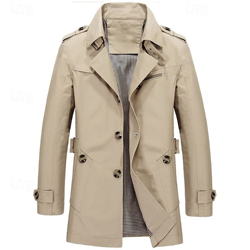 Caleb | Tailored Single-Breasted Trench Coat